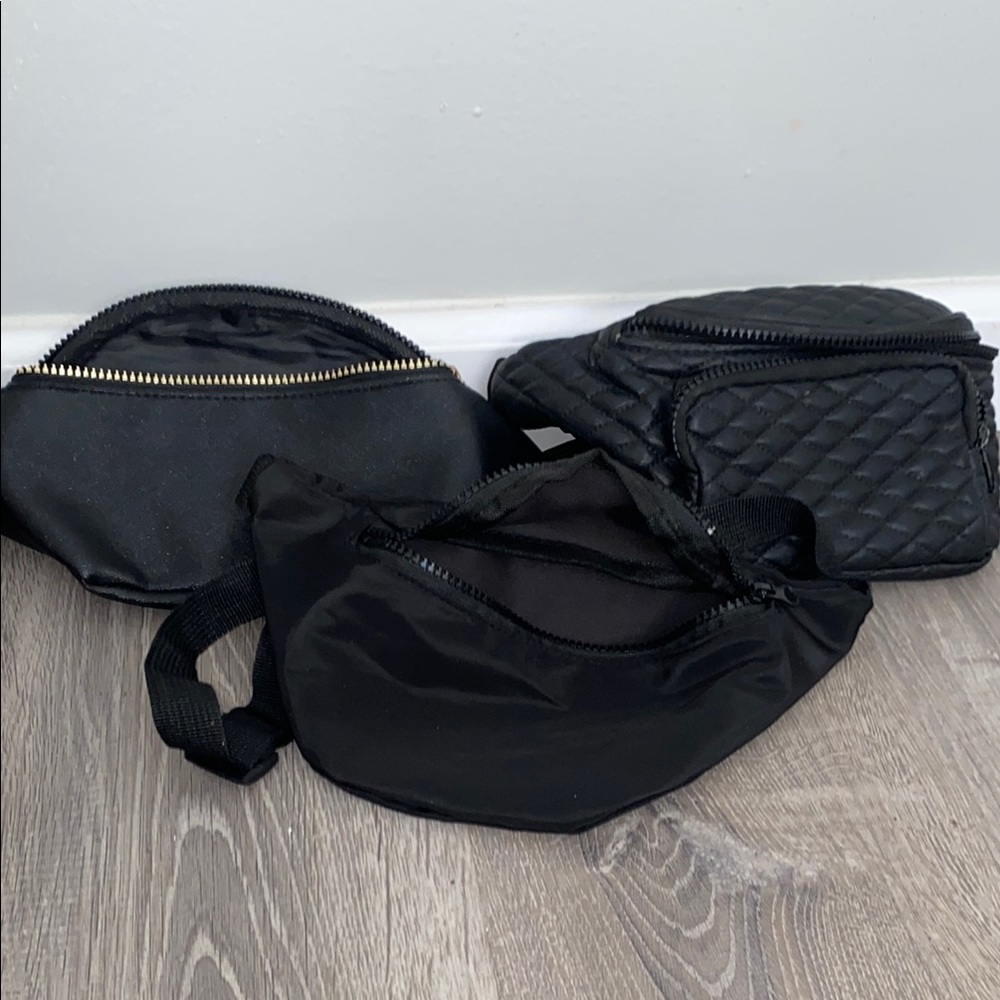 Black Mini Bags with Quilted and Smooth Textures